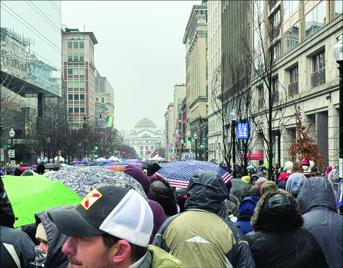 The Trump Victory Rally held the day before the 47th Presidential Inauguration brought thousands to the streets of Washington D.C., as they lined up hoping to secure a spot inside the Capitol One Arena for the rally.